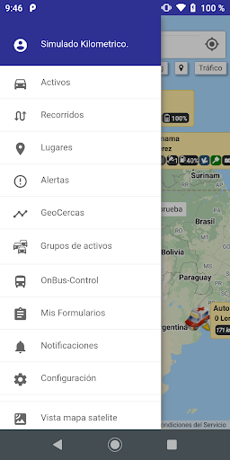 Android application TECHNOLOTRACK GPS screenshort