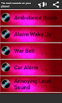 screenshot of Loud alarm sounds
