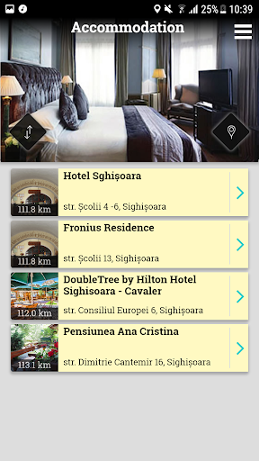 Sighisoara CityApp Screen 2