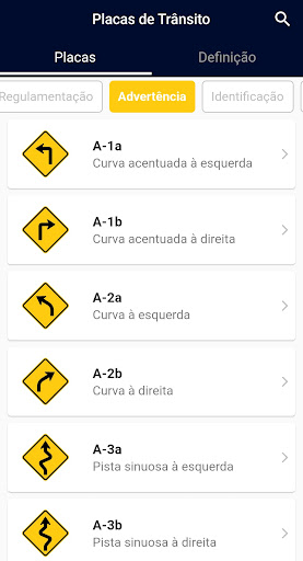 Android application Placas de Trânsito - 2024 screenshort