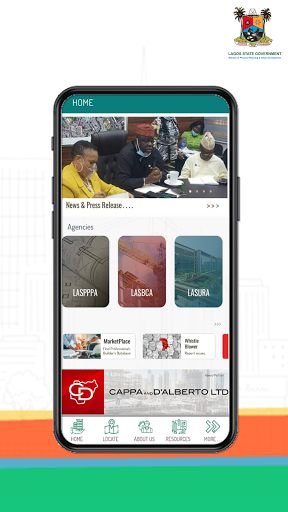 Android application Lagos State MPP&UD screenshort