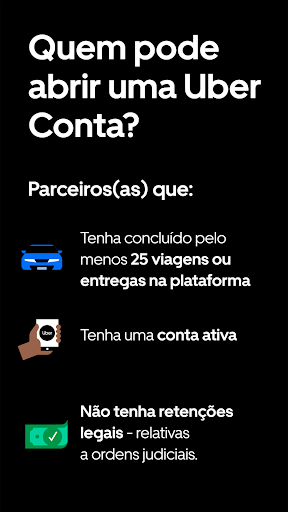 Android application Uber Conta screenshort