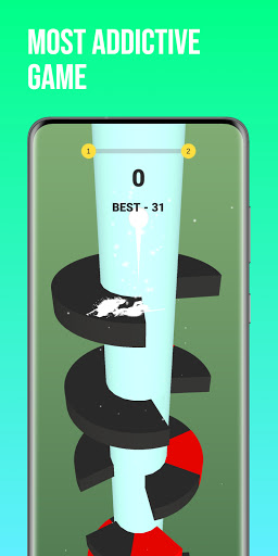 Android application Spiral Stack Jump And Fall Bal screenshort