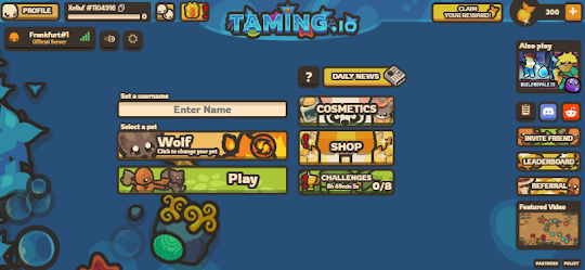 taming.io : Tame and Survive