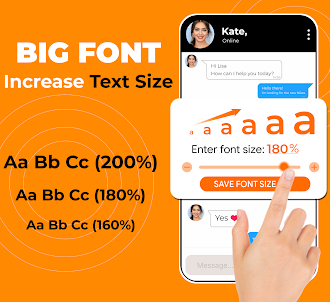 Big Font, Font Size (Big Text)