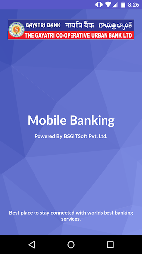 Android application GAYATRI MOBILE BANKING screenshort
