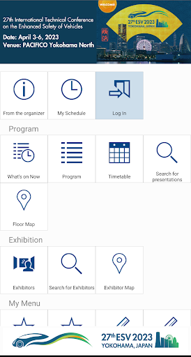 Android application 27th ESV2023 screenshort