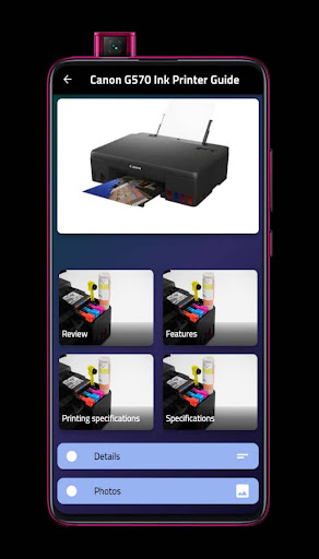 Android application Canon G570 Ink Printer Guide screenshort