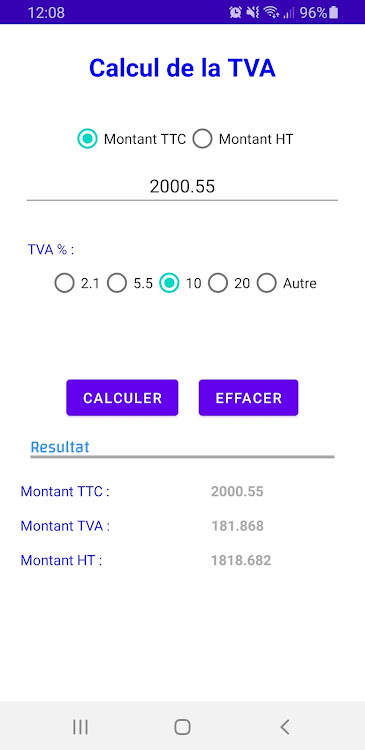 Automáticamente Masaje dosis Calculatrice TVA de FOXDEV - (Android Aplicaciones) — AppAgg
