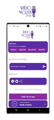 RadioVioleta.cl Screen 2