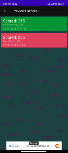 Android application Play with Math screenshort