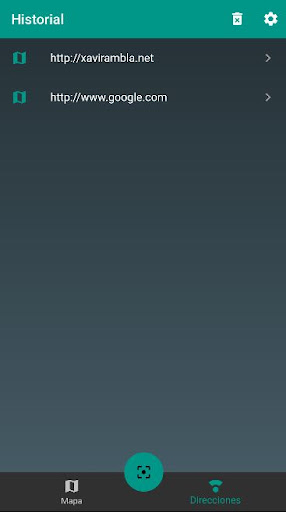 Android application Lector de QRs screenshort