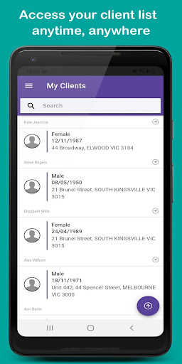 Android application DC2Vue® Go screenshort