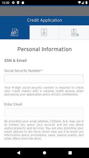 Screenshot of Citi Retail Point of Sale