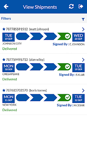 Unitrans Parcel Screen 3