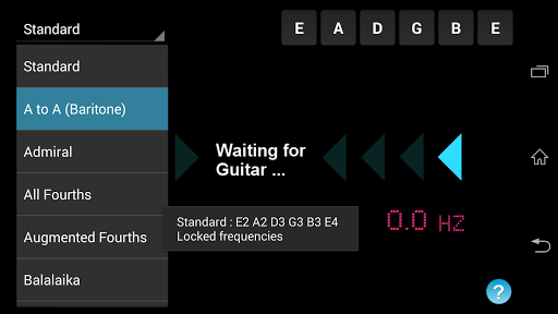 TunaDroid - Guitar Tuner Screen 2