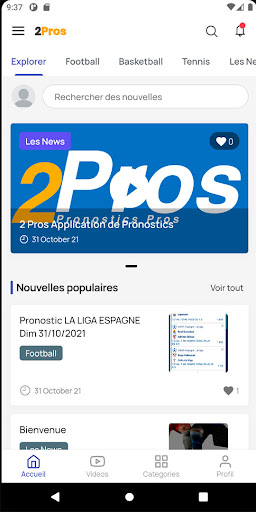 Android application 2Pros screenshort