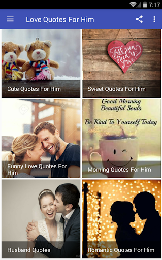 Android application LOVE QUOTES FOR HIM screenshort