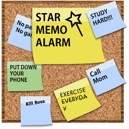 Obrázok ikony Star memo alarm - popcorn note