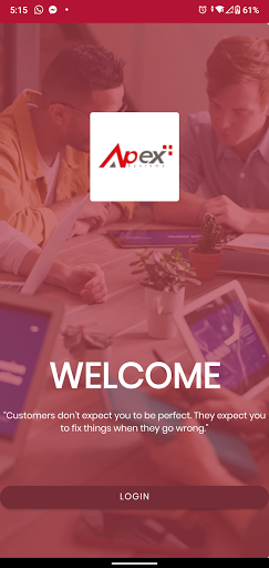 Android application Apex Help Disk screenshort