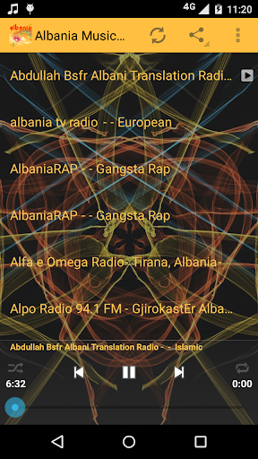 Android application Albania Music ONLINE screenshort