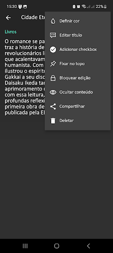 Notas, anotações e lembretes Screen 3