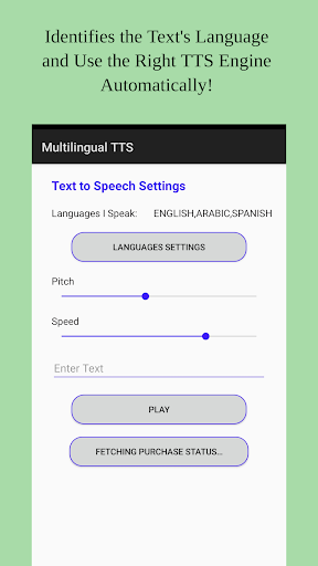 Android application Multilingual TTS screenshort