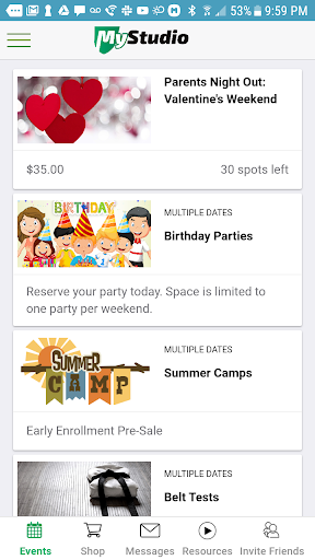 Android application MyStudio App screenshort