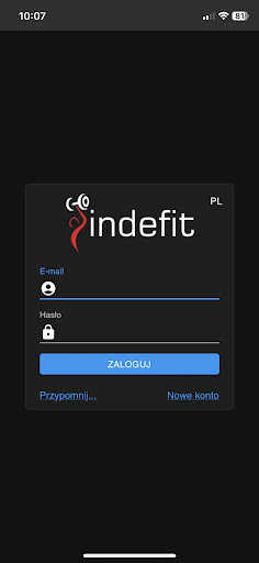 Android application Indefit screenshort