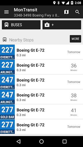 Android application Community Transit Bus - MonTr… screenshort