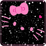 Theme Cute Kitty black pink icon
