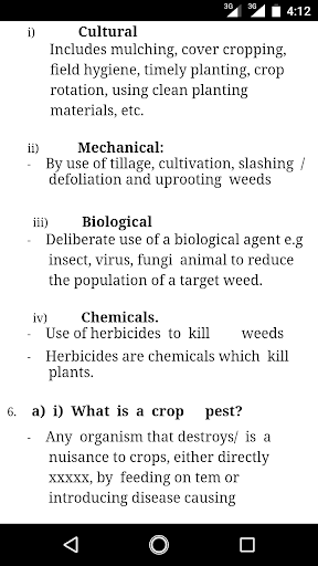Agriculture Form 1-4 Notes Q&A Screen 2