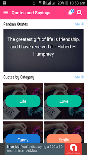 Quotes and Sayings Screen 2