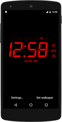 Digital Clock Live Wallpaper Screenshot 3 - AppWisp.com