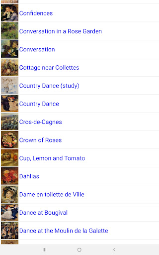 Android application Renoir screenshort