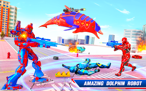 Space Robot Transform Dolphin Robot Games  screenshots 18