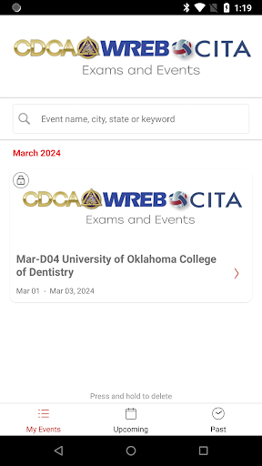 CDCA-WREB-CITA Exams & Events Screenshot 1 - AppWisp.com