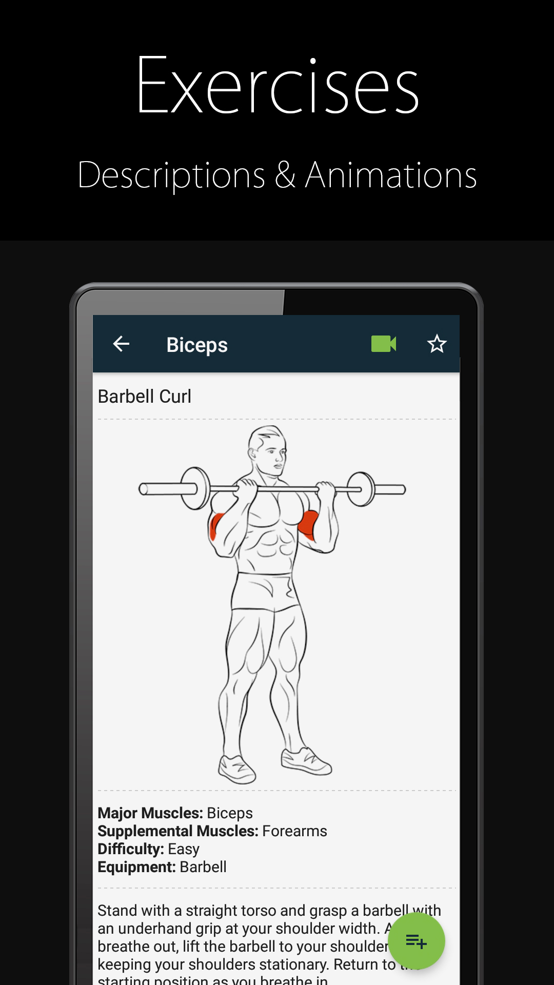Android application Fitness Trainer FitProSport screenshort