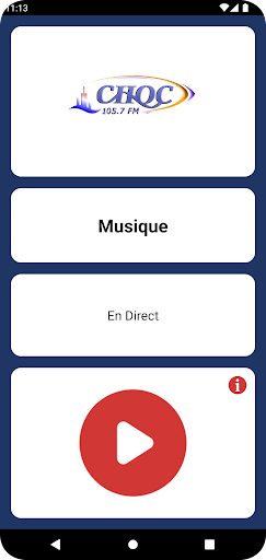 Android application CHQC 105.7 screenshort