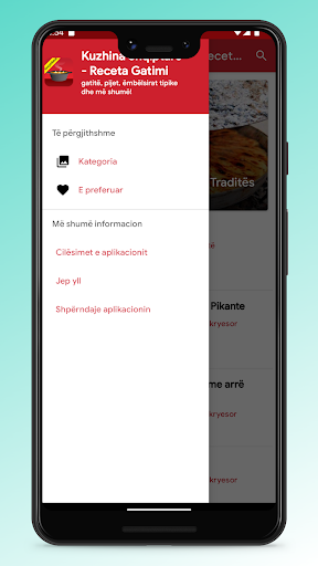 Android application Albanian Food Recipes App screenshort