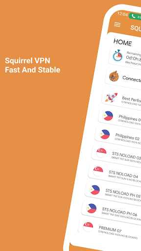 Android application SQUIRREL VPN screenshort