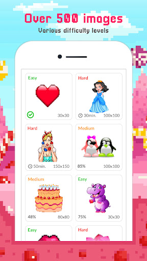Screenshot of Cute Pixel Art Color by Number