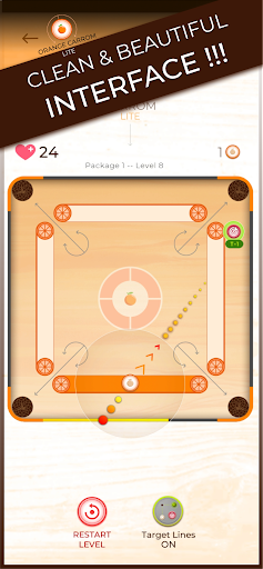 Android application Trickshot: Orange Carrom Lite screenshort