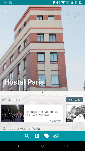 Android application Hostal París (Valladolid) screenshort