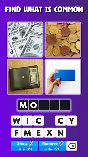 Android application 4 pics 1 word - Word Guessing screenshort