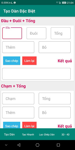 Android application TẠO DÀN XỔ SỐ | GIẢI MÃ SỐ HỌC screenshort