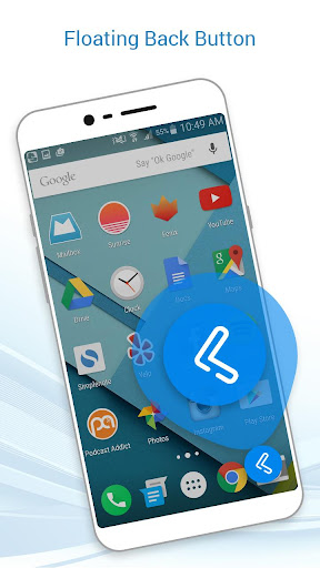 Android application Floating Back Button screenshort