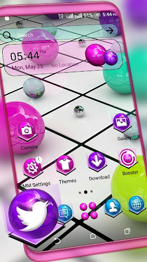 Android application 3D Color Balls Launcher Theme screenshort