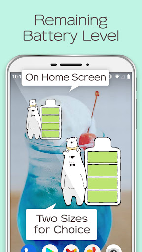 Android application Battery widget Shirokuma-Days screenshort
