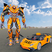 Robot Car Taxi: Future Robot Taxi Transporter Game